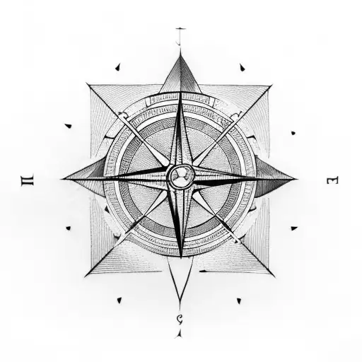 Triangle With Compass Inside It