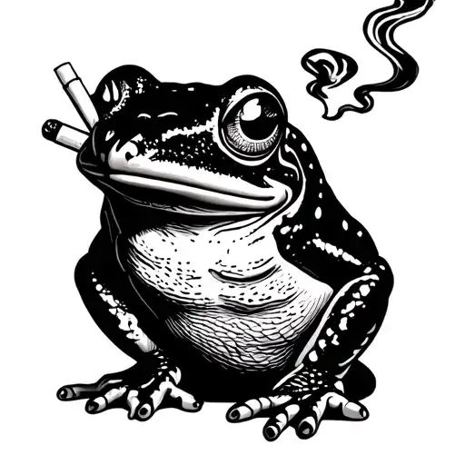 Frog Smoking A Joint