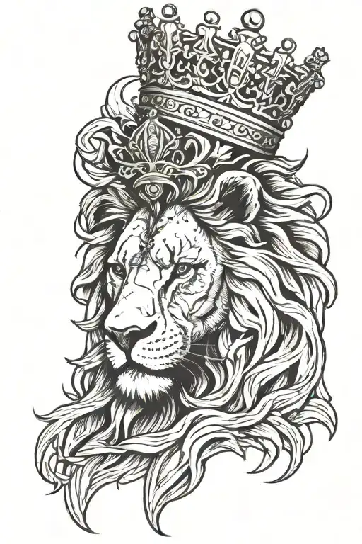Lion Wearing A Crown Hanging