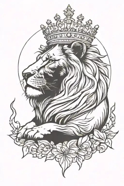 Lion Wearing A Crown Hanging