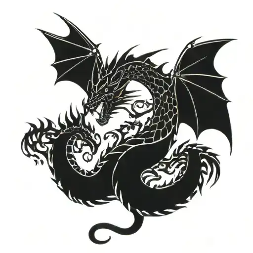 Dragon And Moon Made