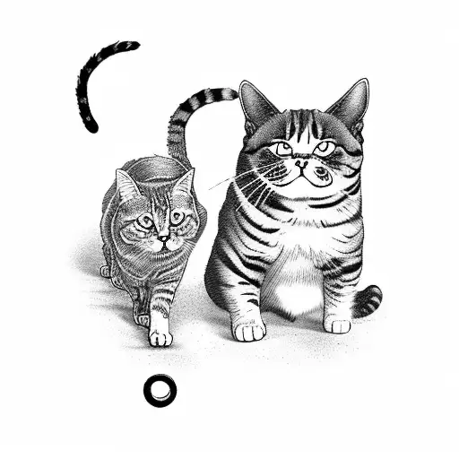 A Cat And A Dog Playing Together On The Beach