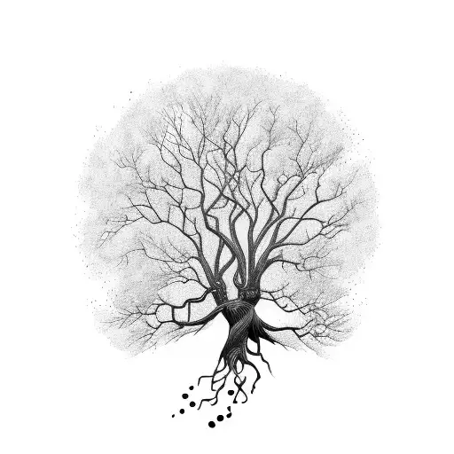 A Majestic Tree With Musical Notes Flowing From Its Branches