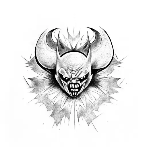 Dark Angry Monster Bat