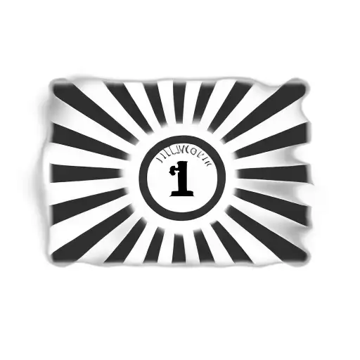 A Black And White Sunburst