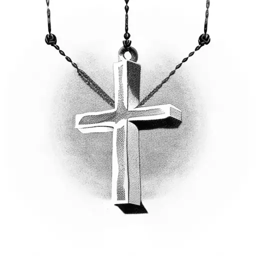 Christian Cross On A Necklaces