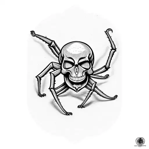 A Hotel Building With Spider Legs And A Skull Entrance