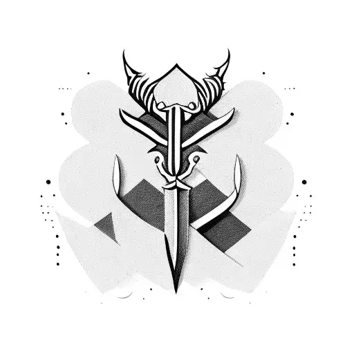 Half Sword Half Quill Vertically Cut