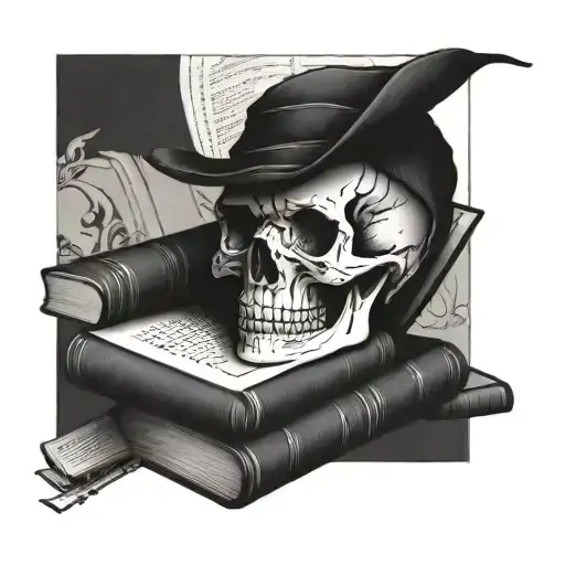 Skull And Books