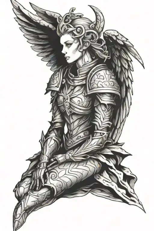 Armored Angel Watching