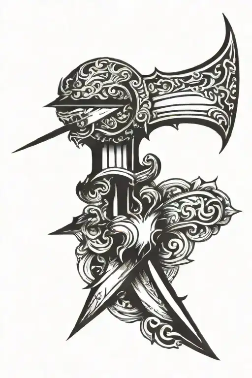 Dagger With Face Profile Holding