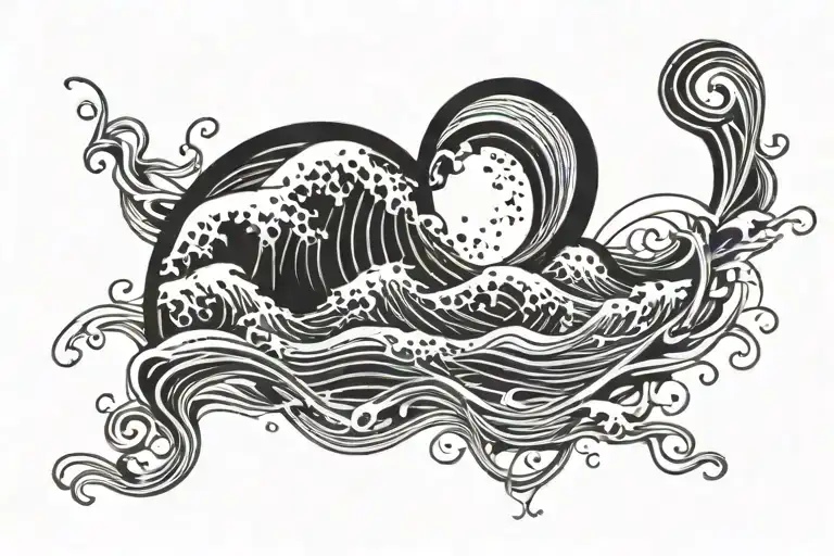 Heartbeat And Ocean Waves Crashing