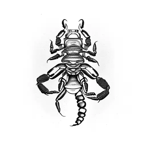 Dumbbell With A Scorpion Wrapping Around It