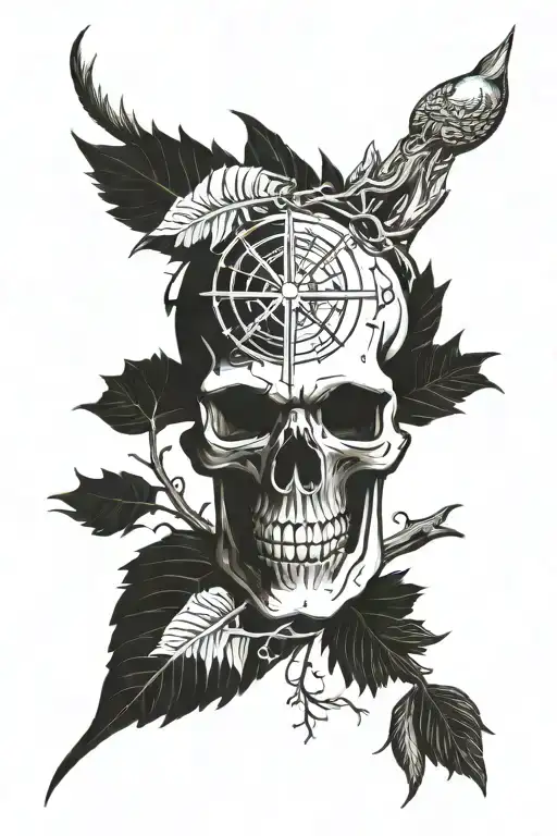 Vegvisir In Crow Skull