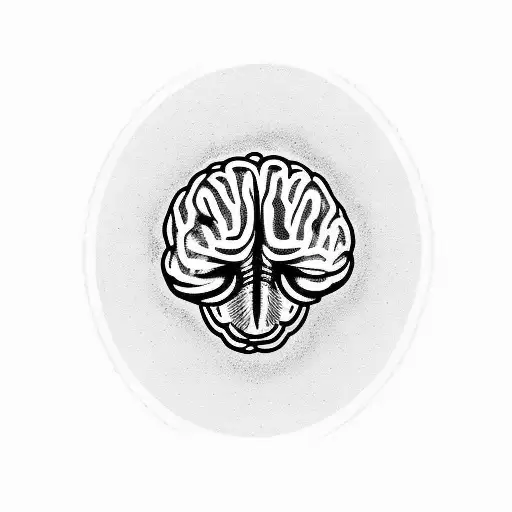 Coffee Beans Forming The Shape Of A Brain