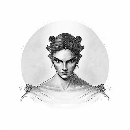 A Sketch-style Portrait Of A Famous Mythological Figure