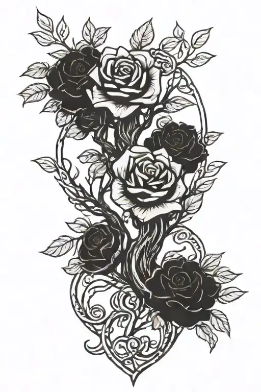 Tree Of Life Intertwined Roses