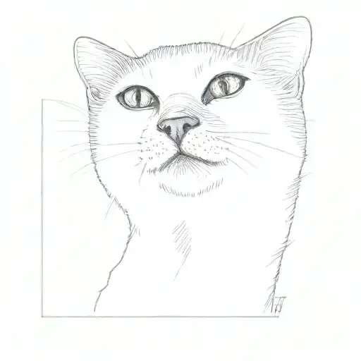 A White Cat With A Black Spot On Its Nose