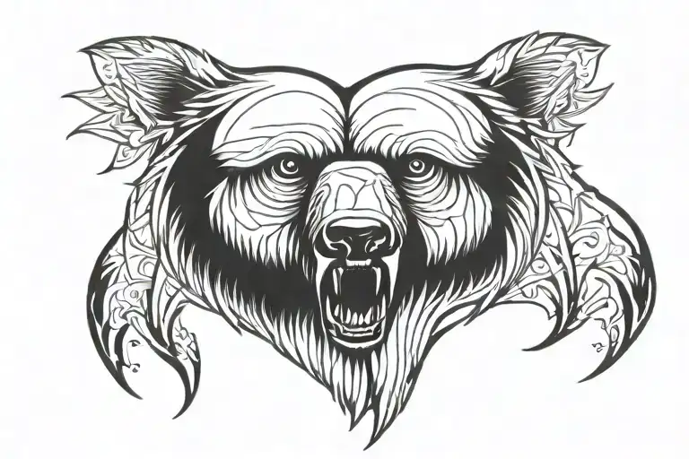Bear Head Chest Piece