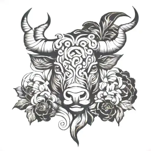 Taurus Emblem Inspired Representing Strength Courage