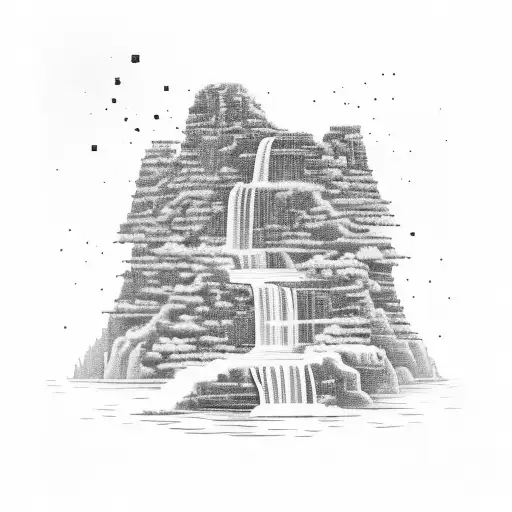 Waterfall In A Rectangle