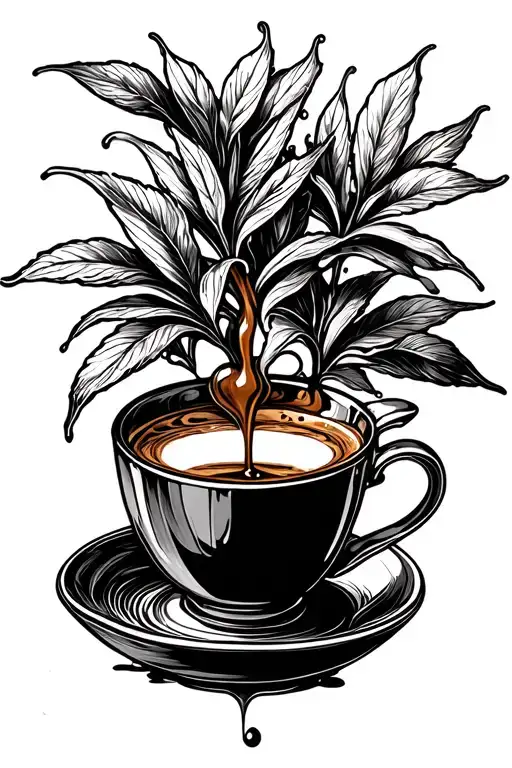 Coffee Pouring Making Coffee Plant