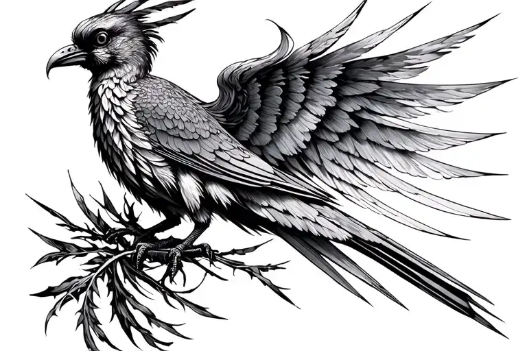 Cyberpunk Quetzel Bird