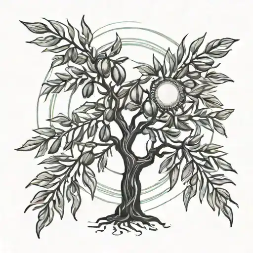 The Sun Made Of An Olive Tree