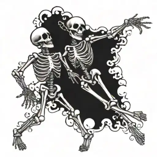 Two Dancing Skeleton