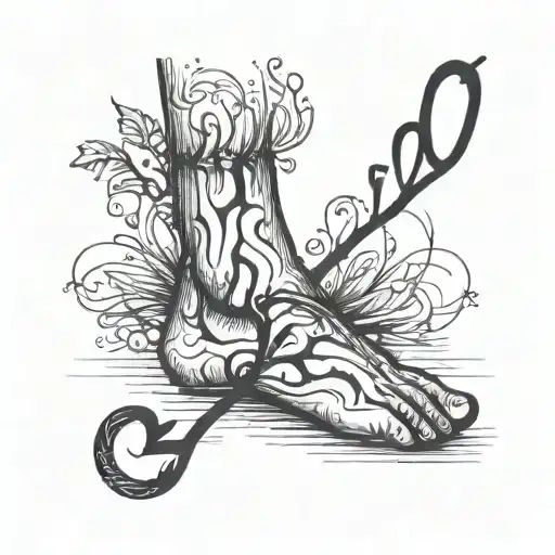 Foot An Heartbeat Line