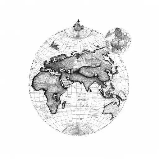An Intricate Map Of The World With Dotted Lines Connecting Various Travel Destinations