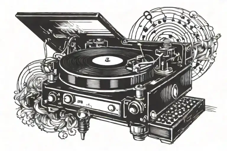 Vinyl Record Player Rave Music