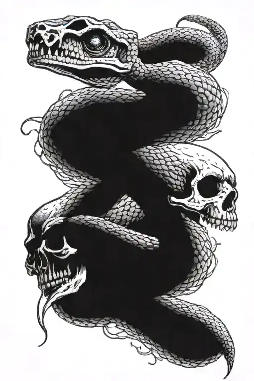 Snake And Skull