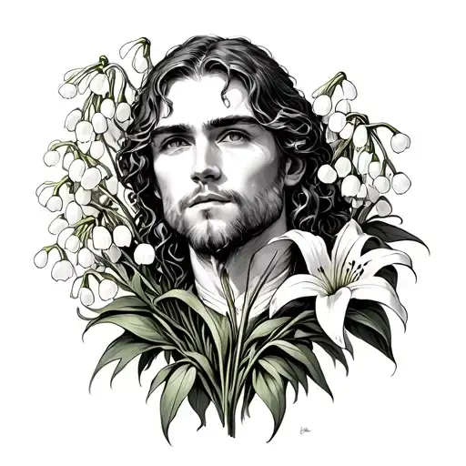 Anduin Wrynn With Lily Of The Valley Flowers Growing