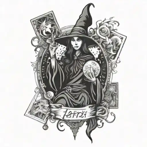 Witch With Tarot Cards