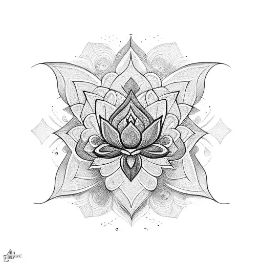 Black Void Restrained By Lotus Flowers