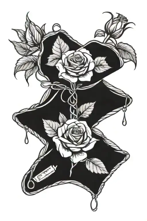 Rose And Money Bag Surrounded