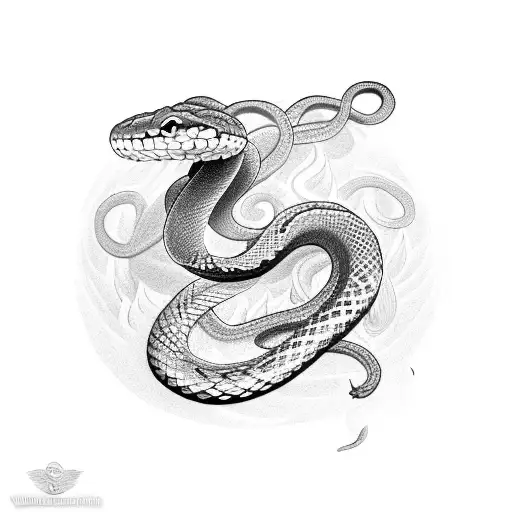 A Snake Formed By Wisps Of Smoke