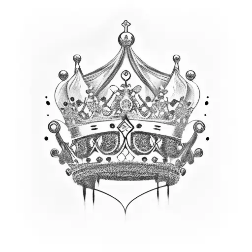 Crown Design In Jean Michel Basqiat Style