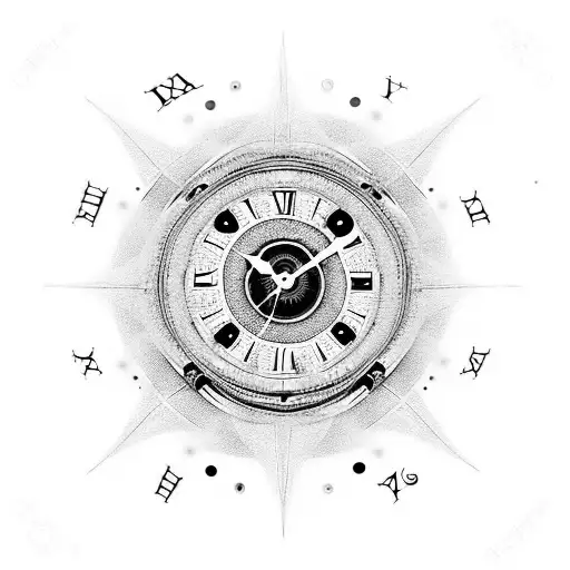 A Swirling Vortex Of Time With Clock Faces Embedded