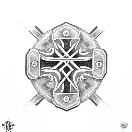 Cross On One Side Arrow On The Other