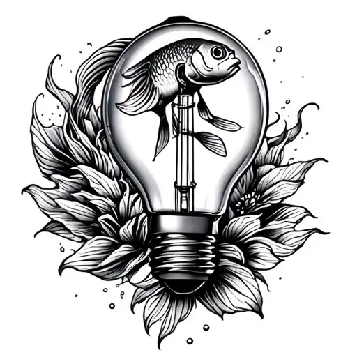 Lightbulb Inside Of A Beautiful Fish