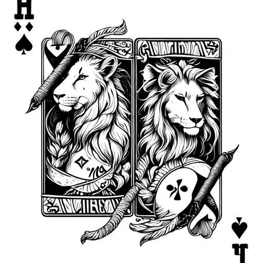 Leo And Capricorn With Cards An Ace