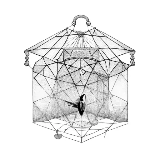 A Bird In An Open Cage