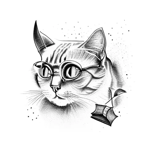 A Magical Bookshelf Filled With Harry Potter Books And A Cat Curled Up On Top