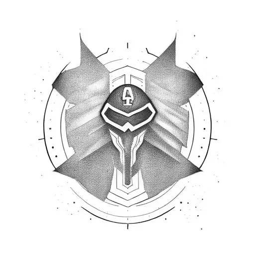 A Unique Interpretation Of A Superhero Symbol Incorporating Elements Of Nursing