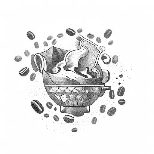 An Open Book With Coffee Beans Pouring Out Of Its Pages