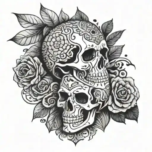 Skull And Mandela Patterns