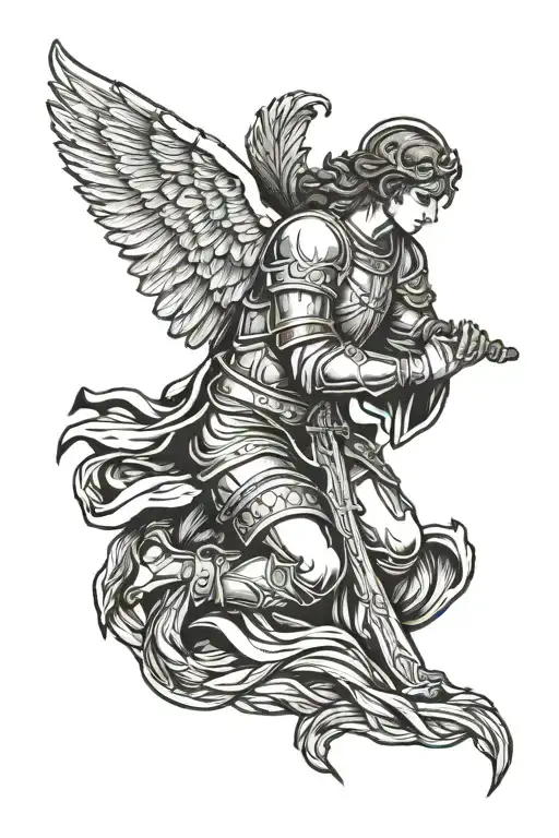 Crusader Kneeling Angel
