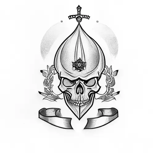 Graffity Skull With Crown